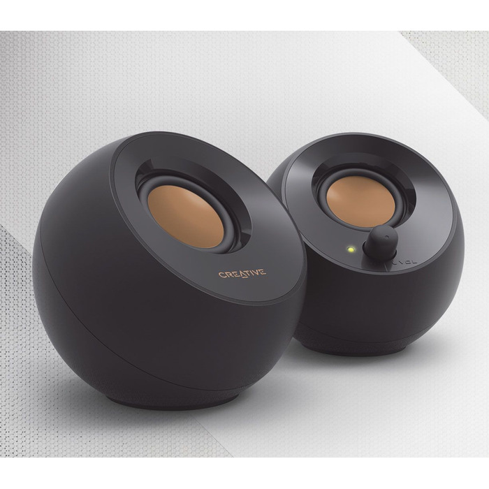 Комплект акустичних колонок 2.0 Creative Pebble 4.4 W, чорні
