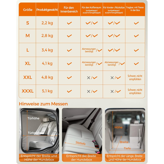 Клітка для собак Feandrea, переноска для собак, середнього розміру, сіра, 60 x 42 x 42 см