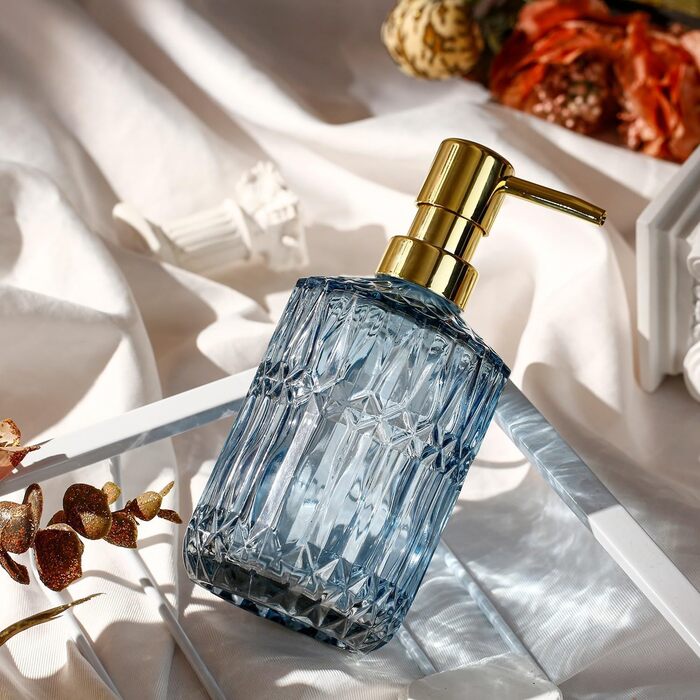 Скляний дозатор для рідкого мила YunNasi: зелений та синій, для кухні, ванної, пральні