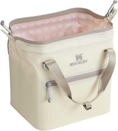 Термосумка Stanley 1913 All-Day Julienne Maxi 7.0L бежева - велика сумка-холодильник з переробленного поліестеру, ручка для перенесення, сітчасті кишені