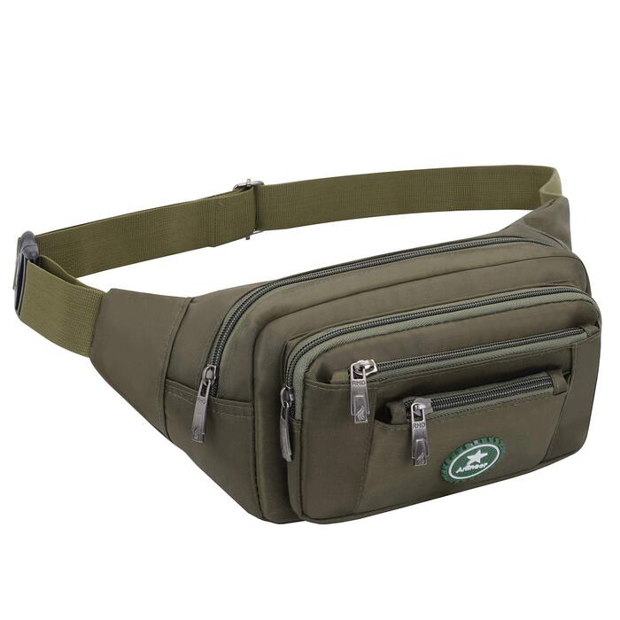 Водонепроникна поясна сумка для чоловіків та жінок, спортивна, для бігу, піших прогулянок, велосипедна сумка, для ножа та туристичного інструменту (оливковий)