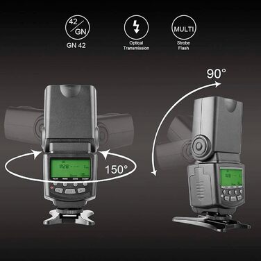 Meike MK430 E-TTL спалах для Canon EOS DSLR: 70D, 77D, 80D, T7i, T6i, T6s, T6, T5i, T5, T4i, T3i, SL2 та інші