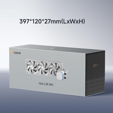 AIO водяне охолодження ПК з цифровою дисплеєм, 360 мм, для AMD AM4/AM5 та Intel LGA 115X/1200/1700/1851 (Iota L36 WH)