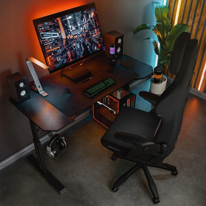 Ігровий стіл VECTOR з регулюванням висоти 56-79 см, 120x60 см, чорний, Trex