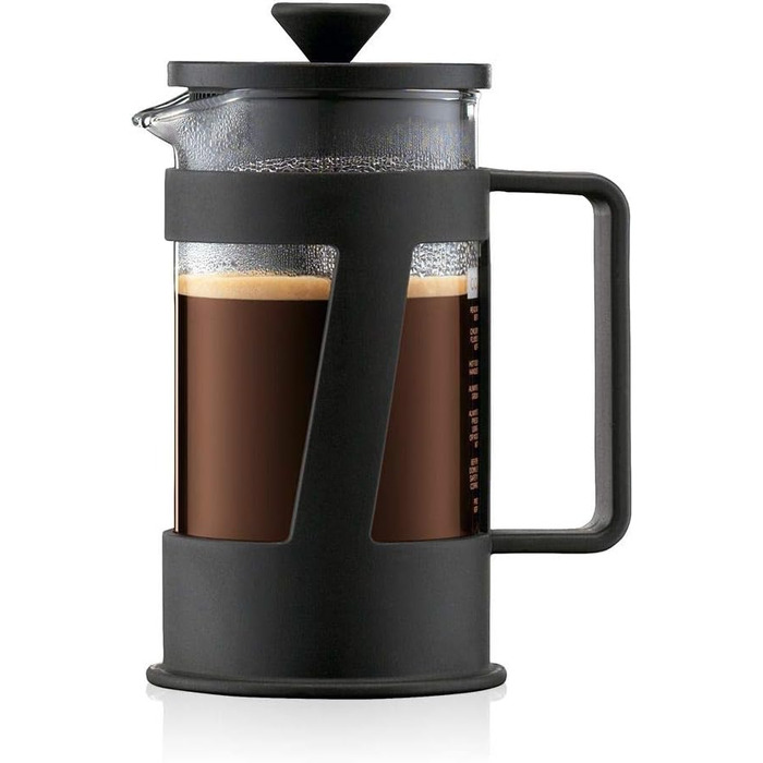 Bodum CREMA Френч-прес для кави, 0.35 л, нержавіюча сталь, чорний