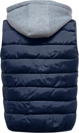 Чоловіча степкова жилетка YOUTHUP з капюшоном, тепла зимова жилетка для активного відпочинку, спортивна жилетка (XXL, Синій)