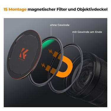 Фільтр K&F Concept Nano-K Serie Black Mist 82mm з оптичного скла з 18-шаровим покриттям для відео та портретної фотографії