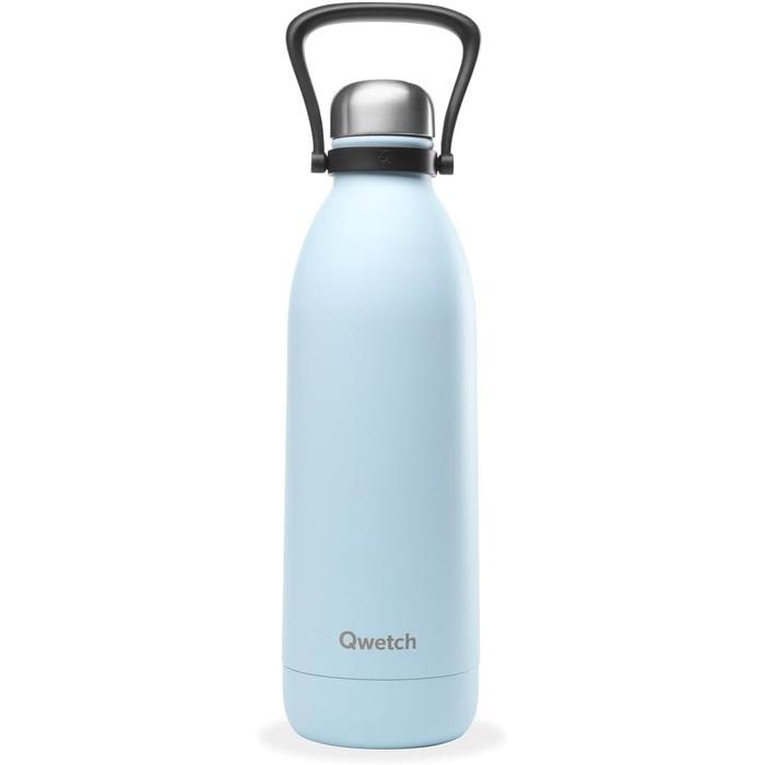QWETCH 1.5L Stainless Steel & Titanium Thermos Flask - 48H Cold & 16H Hot - Leakproof & BPA-Free Insulated Water Bottle with Handle - Perfect for Camping, Picnics & Family Use (1500ml, Pastel Blue)