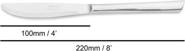 Arcos 572400 Tuscany Series - Gift Box Cutlery Set 24 Pieces (6 Knives + 12 Spoons + 6 Forks) - Monoblock Made from a Single Piece of Stainless Steel, Silver, Silver