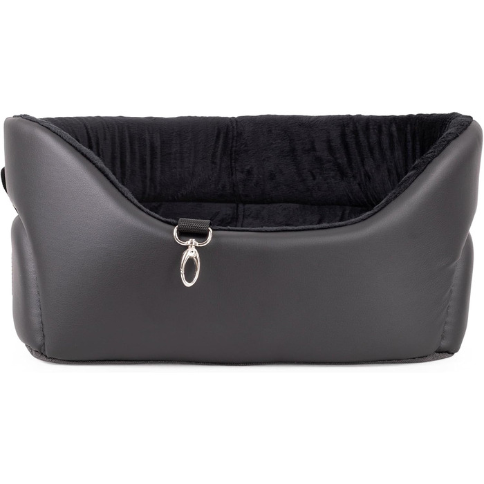 Автокрісло для собак Boutique Zoo M: 51x40 см, чорний, штучна замша - універсальне, миється, зносостійке