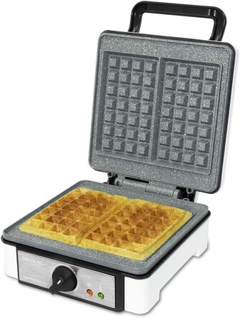 Вафельниця Cecotec Fun Gofrestone з антипригарним покриттям RockStone, регульований термостат, великі вафлі, 1200 Вт, 2 вафлі