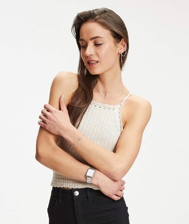 Жіночий годинник Tamaris з квадратним корпусом та металевим або шкіряним ремінцем, сріблястого кольору