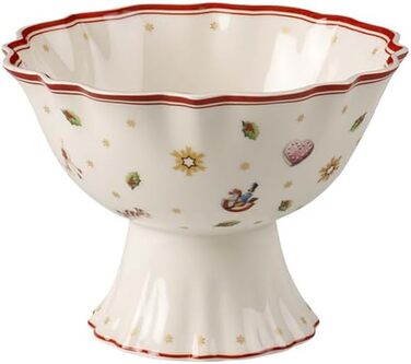 Десертна чаша на ніжці Villeroy & Boch Toy's Delight, преміум порцеляна, біло-червона