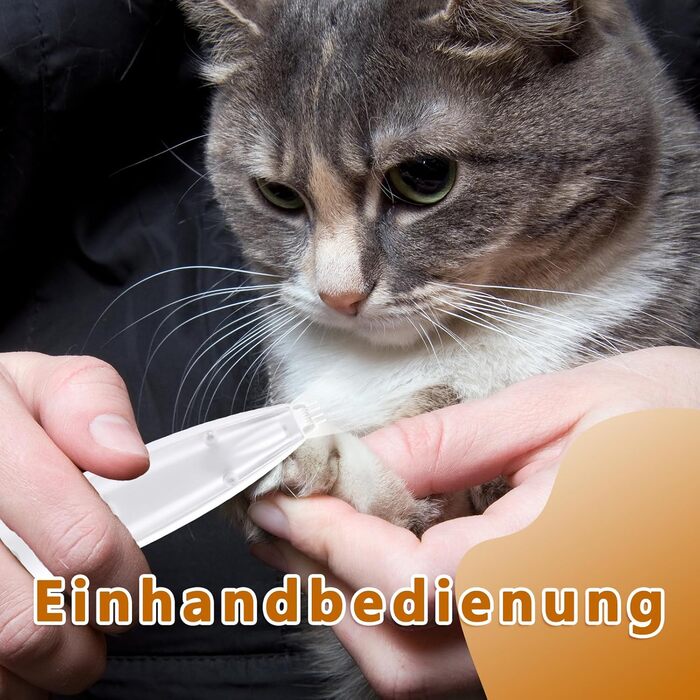 Машинка для стрижки собак зі збирачем шерсті та подвійними лезами, триммер для лап з 2 швидкостями, тиха машинка для лап, очей, вух, обличчя, тіла (біла)