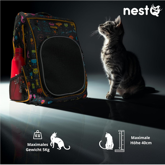 Рюкзак для собак та котів, до 5 кг, ергономічний, з вентиляцією, для подорожей (Помаранчевий)