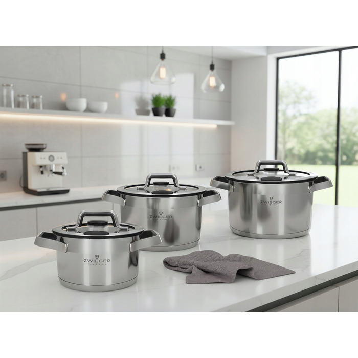 Набір каструль Klassiker PRO Black Zwieger, 8 предметів