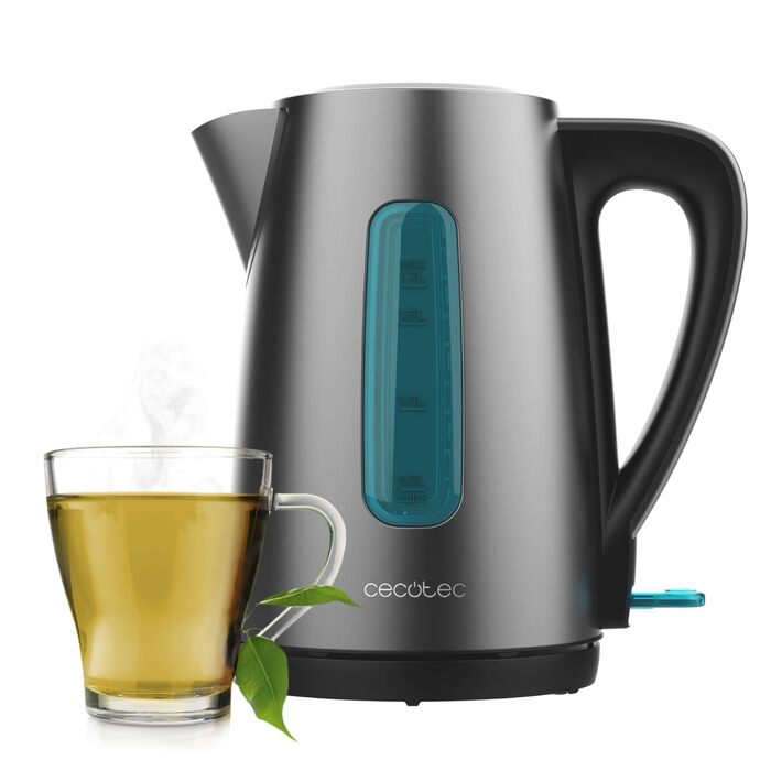 Електричний чайник Cecotec Thermosense 210 Steel, 1.7 л, 2200 Вт, корпус із нержавіючої сталі, Dark Inox
