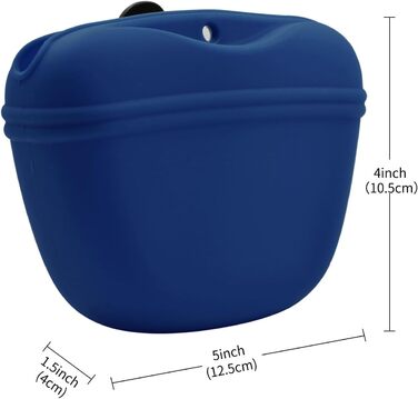 Силіконовий мішечок для корму для собак AUDWUD з кліпсою та магнітною застібкою, 2 шт., морська синя