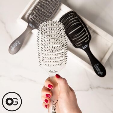 Щітка для волосся Olivia Garden iDetangle для густого волосся, Paddle, Memory Flex, для щоденного розчісування
