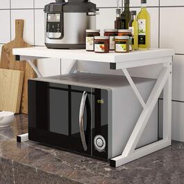 Поличка для мікрохвильової печі та кухонних приладів, органайзер для кухні (дуб/3 яруси) (білий/2 яруси)