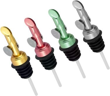 Дозатор для оливкової олії Meetsweet, нержавіюча сталь 304, автоматичне відкриття/закриття, 2 шт., для дому (золотистого кольору)