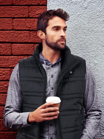 Обогріваючий жилет UNBON з акумулятором 10000mAh USB, чоловічий/жіночий, 3 режими нагріву, 6 зон нагріву, чорний