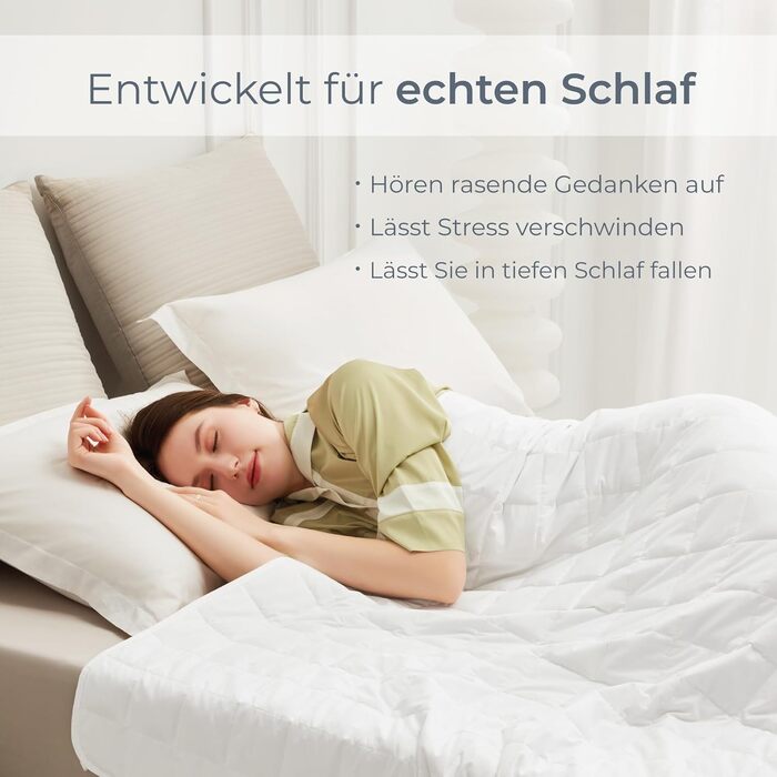 Обважнююча ковдра Degrees of Comfort 155x220 см, 9 кг, антистрес терапевтична ковдра з 100% бавовни для дорослих для покращення сну