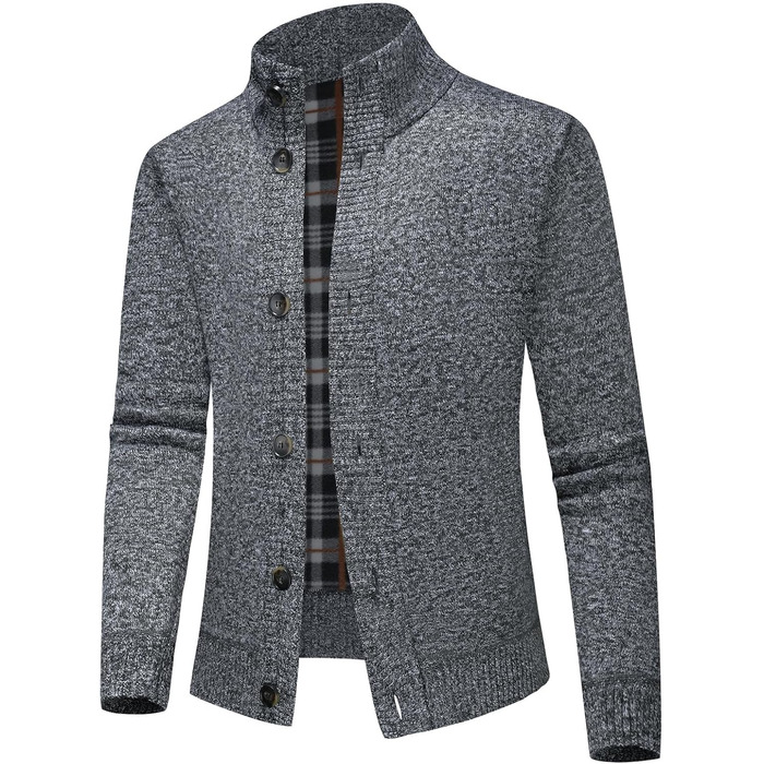 Чоловіча тепла куртка-трік з кишенями, однорядна модель для осені та зими (темно-сірий, S)