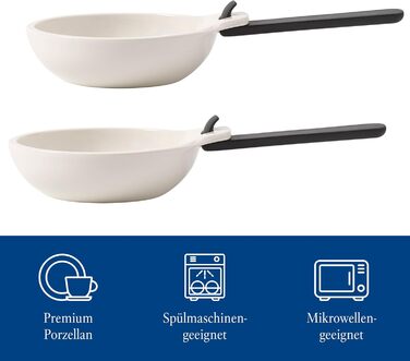 Villeroy & Boch BBQ Passion сковорідка для гриля з ручкою, 2 шт, преміум порцеляна, біла