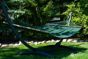 Гамак зі стійкою Potenza, зелений, до 200 кг, 350 x 160 см