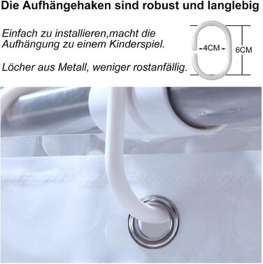 Штора для душу миюча Peva 300x200 см в білу крапку, антигрибкова, прозора для ванної кімнати