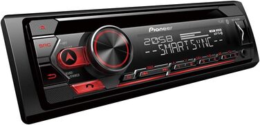Автомагнітола Pioneer DEH-S420BT 1-DIN з CD-програвачем, Bluetooth, USB, AUX, MP3, RDS, еквалайзером, підтримкою iPod та додатком Smart Sync