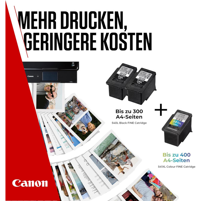 Комплект картриджів Canon PG-540L та CL-541XL (3 шт: 2 чорних L, 1 кольоровий XL) для принтерів Canon PIXMA, оригінальні