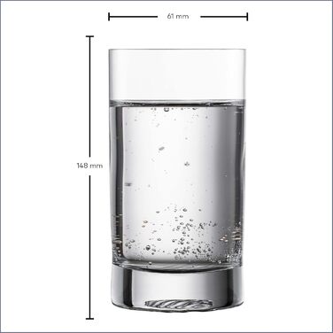 Zwiesel Glas Echo Mug (Set of 4), modern drinking glass with a special base, dishwasher-safe Tritan crystal glasses, Made in Germany (Art.-Nr. 123380)