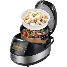 Мультиварка TurboTronic TT-DMC22 | 5л, 15 програм, 860W | Електрична мультиварка-сковорода з функцією приготування на пару та автоматичним підігрівом