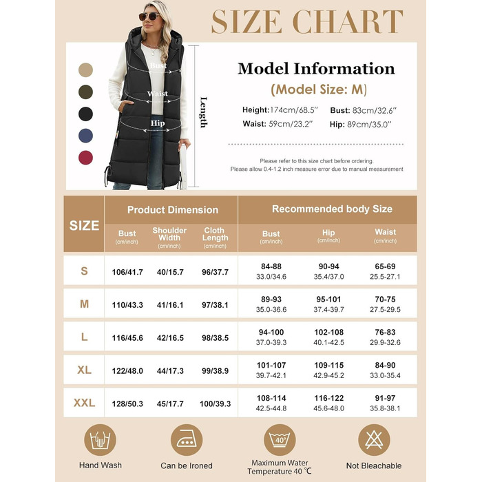 Жіноча/Чоловіча тепла стьобана жилетка Vancavoo з капюшоном, зимова жилетка, легка, чорна