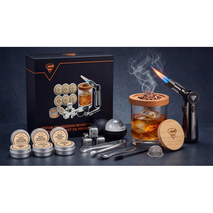 Набір для копчення віскі Smoker XL — ідеальний подарунок для чоловіків, 18 в 1, великий комплект