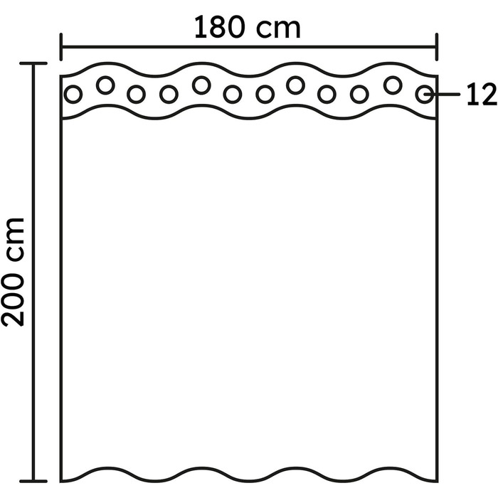 Штора для душу Kleine Wolke Check, 180x200 см, блакитна - водонепроникна штора у ванну