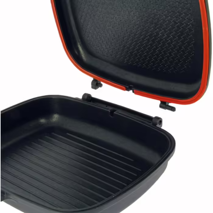 NGT Double Grill Pan Non-Stick Connectable Pans Carp Fishing Cooking Camping - Comes Apart in 2 Pans If Necessary