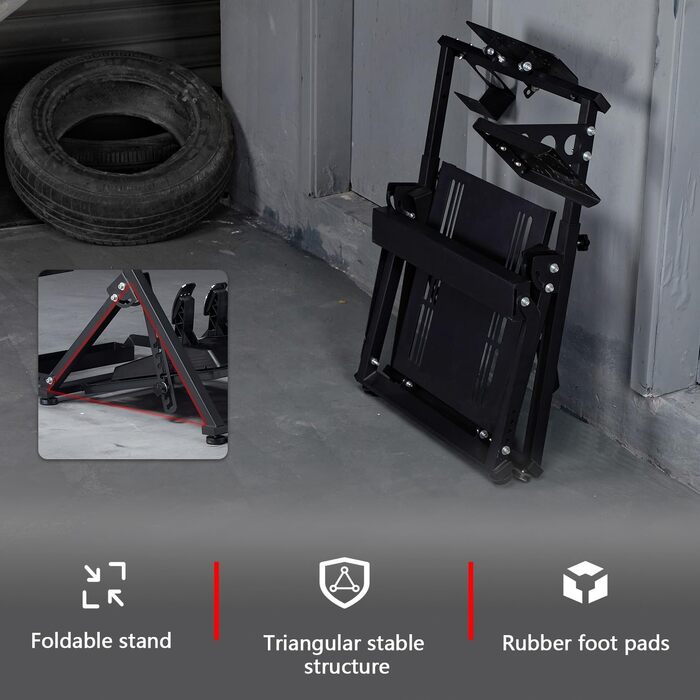 Складаний стійка-держак для ігрового керма Dardoo X Frame для Logitech G25 G27 G29 G920 та Thrustmaster T300RS GT