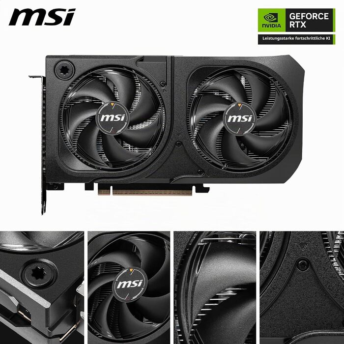 Відеокарта MSI GeForce RTX 5060 Ti Ventus 8G SHADOW 2X OC PLUS, 8 GB GDDR7, PCIe 5.0, Boost 2647 MHz