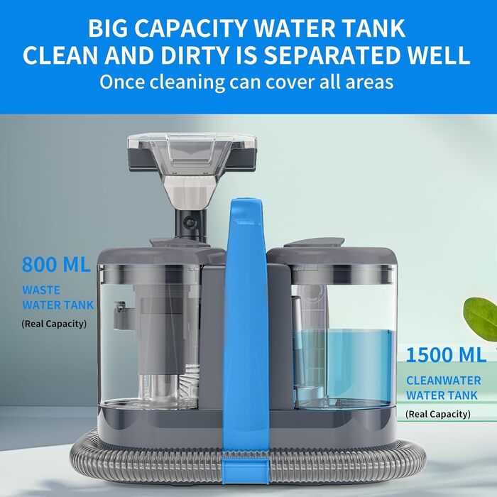 Портативний мийник для меблів та килимів 12kPa 450W: ефективне видалення плям з диванів, авто та килимів