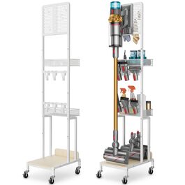 Підставка для Dyson V15, V12, V11, V10, V8, V7, V6 Gen5 - док-станція з тримачем для насадок, біла