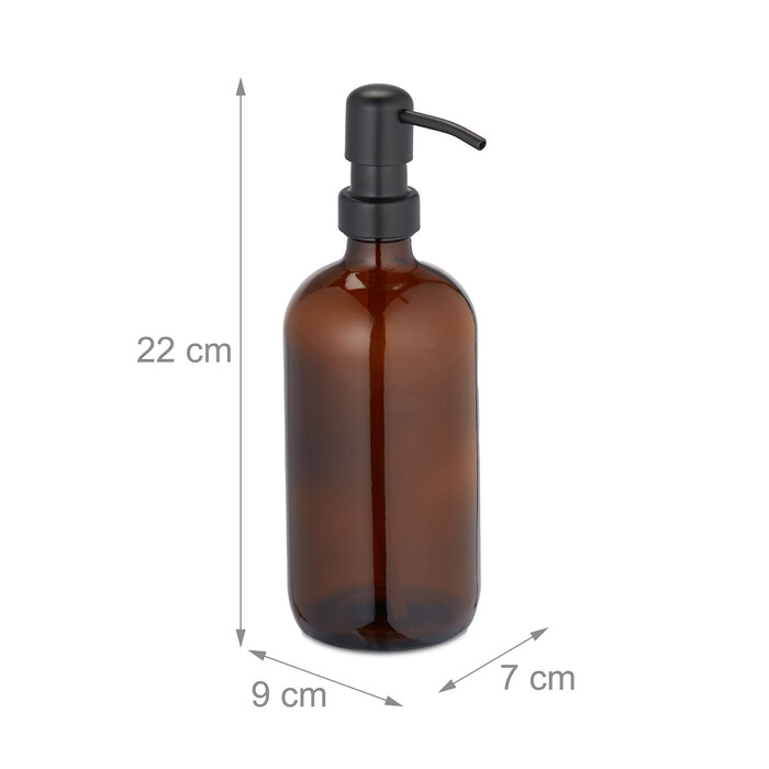 Relaxdays Glass Soap Dispenser 2-Piece Set