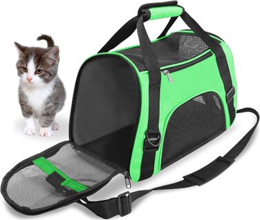 Транспортувальна сумка для тварин (кіт, собака, кролик, хом'як) - зелена, 47x27x28 см, до 5 кг