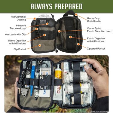 Органайзер Maxpedition Fatty Pocket, чорний, 20 см — кишенькова тактична сумка для спорядження