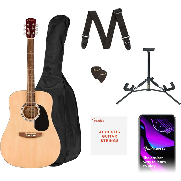 Акустична гітара Fender Alternative Series Dreadnought + аксесуари (Gigbag, підставка, ремінь)