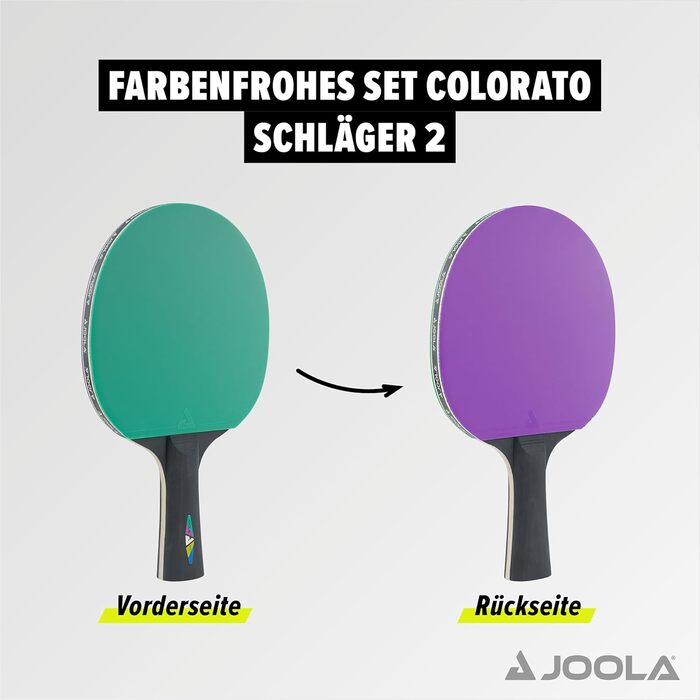 JOOLA Table Tennis Set - 2 Paddles & 8 Balls - Ideal for Families, Beginners & Pros