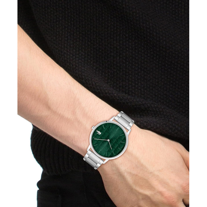 Годинник чоловічий Lacoste Crocorigin Quartz (зелений) - сталевий або шкіряний браслет