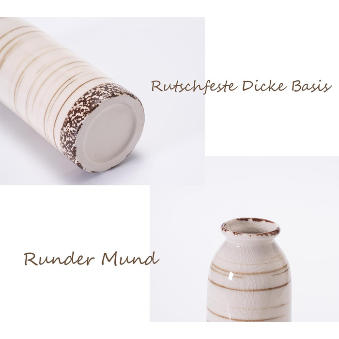 Керамічні вази 3 шт., сучасний мінімалізм, декор для дому, вази для сухоцвітів, вітальня, бежевий